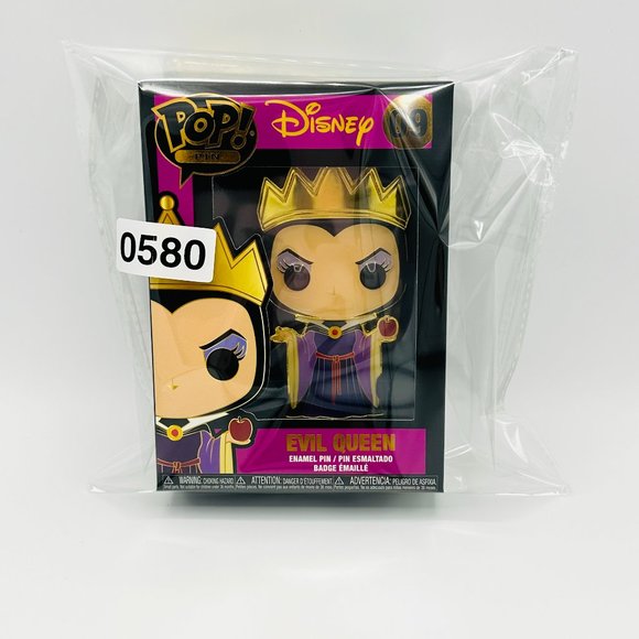 0580 NWT FUNKO POP LARGE POP PINS DISNEY EVIL QUEEN NEVER OPENED VILLAINS - Picture 1 of 7